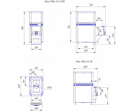 Печь банная Русь 12Л каменка ТЕПЛОДАР Фотография_3