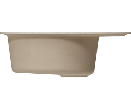 Мойка 47x58 (18 cм) овальная с крылом бежевая ML-GM17 MIXLINE Фотография_1