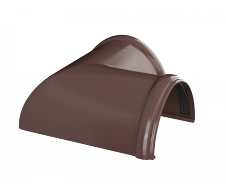 Угол желоба ТехноНИКОЛЬ ПВХ 90° (коричневый) Фотография_2