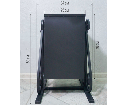 Урна уличная с бортиками на маятниковой подставке без крыши Фотография_7