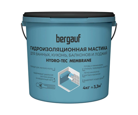 Гидроизоляция BERGAUF Hydro-Tec Membrane (4 кг) Фотография_0