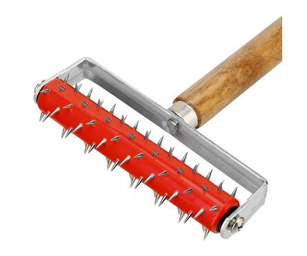 Валик игольчатый 150 мм для гипсокартона, с деревянной ручкой 500 мм MATRIX Фотография_1