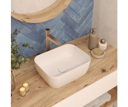 Умывальник на столешницу 410х310х140 мм прямоугольная A408В EVA GOLD Фотография_1