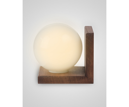 Светильник настенный Мелодия Света 6426-1W PR, Шар стекло-дерево, палисандр, Е27  Фотография_3