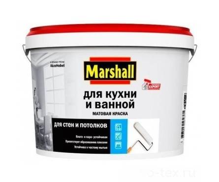 Краска ВД Marshall д/кухни и ванной BW 2,5л. 