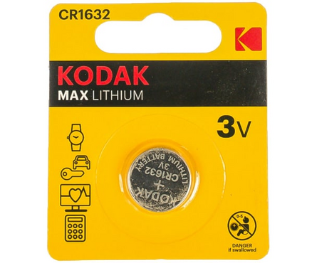 Элемент питания CR1632-1BL таблетка литиевая KODAK Фотография_0
