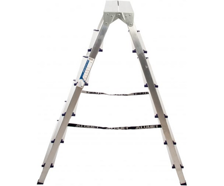 Лестница-стремянка алюминиевая 2-х сторонняя 6 ступеней 129/340 см/4.8 кг АЛЮМЕТ Фотография_1