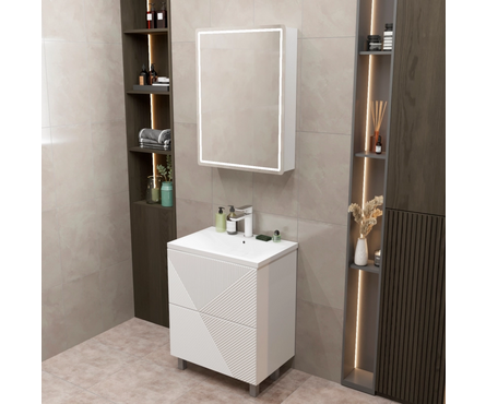 Тумба для ванной Вектор-65 с умывальником Нелли-65 Фотография_3