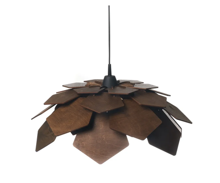 Светильник подвесной WL006-1P-560 WG, дерево темное, Е27 Фотография_1