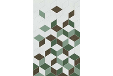 Декор Веста зеленый 01, 250х400х8 мм
