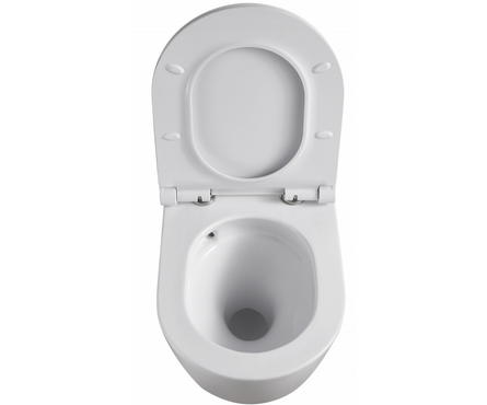 Унитаз подвесной безободковый K709Т сиденье тонкое ДП, крепления EVA GOLD Фотография_1