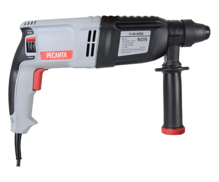 Перфоратор 800 Вт. 3.4 Дж SDS-plus кейс, П-28-800К РЕСАНТА Фотография_2