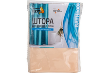 Штора для ванной полиэтилен 180x180 см бежевая c кольцами РЫЖИЙ КОТ