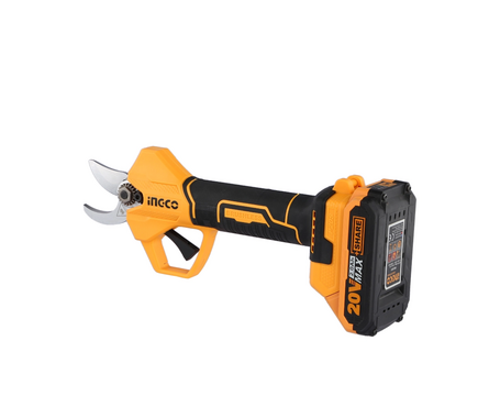 Аккумуляторный секатор 20В диаметр реза 25 мм 1 аккум. INGCO Фотография_1