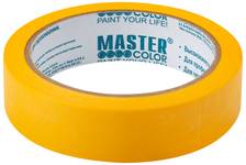 Лента малярная MASTER COLOR золотистая, рисовая бумага, термостойк. до 100°C, УФ-стойкость до 30 дней, 24 мм х 25 м