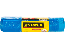 Мешки для мусора STAYER Comfort с завязками, особо прочные, голубые, 60 л (рулон/20 шт)