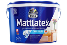 Краска латексная Dufa Mattlatex D100 для стен и потолков, матовая, белая, 2.5 л