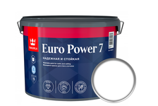 Краска ВД Tikkurila EURO POWER-7 моющаяся для стен и потолков, белая (9 л)