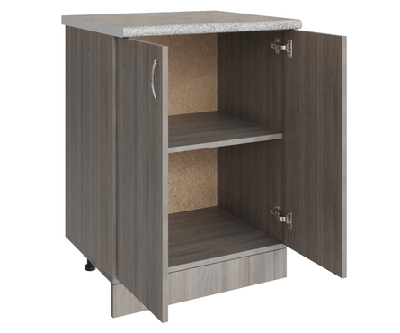 Стол-тумба кухонный распашные дверцы со столешницей 60 см ЛДСП ясень/шимо светлый Фотография_1