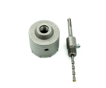 Коронка по бетону SDS+ 75 мм твердосплавная ударная в сборе с держателем BOHRER Фотография_1