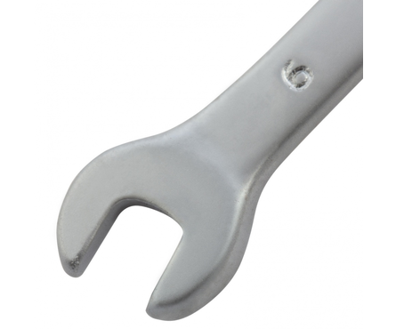 Ключ комбинированный Matrix, матовый хром, CrV, 6 мм Фотография_1