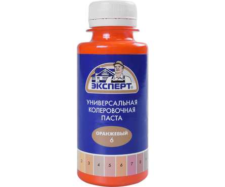Колер паста «Эксперт» №6 оранжевая, 100 мл Фотография_1