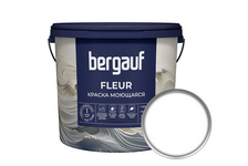 Краска интерьерная моющаяся глубокоматовая ВД BERGAUF Fleur белая БАЗА А 0.9 л