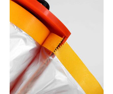 Пленка укрывная защитная с клейкой лентой + диспенсер 2.7 м 15 м DECOR Фотография_1