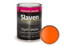 Грунт-эмаль по ржавчине SLAVEN 3 в 1, оранжевый (1.1 кг)