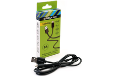 Кабель USB-Lightning 3А 1,2м зарядка + передача данных черный ERGOLUX