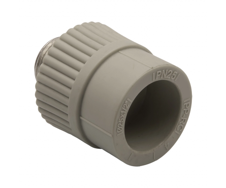 Муфта комбинированная EVER PLAST PPR, наружная, 25x1/2, серая Фотография_1
