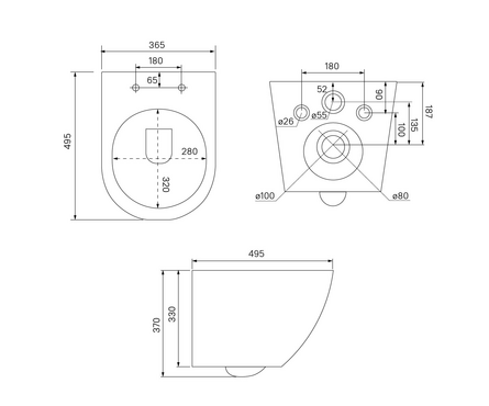 Унитаз подвесной безободковый BLARNSEi25 Blanco IDDIS Фотография_3