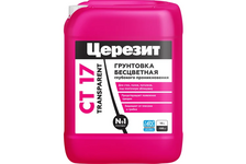 Грунт ЦЕРЕЗИТ СТ17 PRO глубокого проникновения 10 л прозрачный ЗИМА