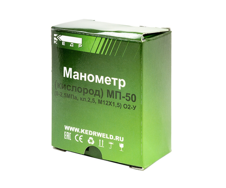 Манометр КЕДР О2-У ТМ2 Кислород, 0-25 МПа, кл 2.5, М12х1.5 Фотография_2