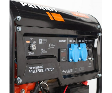 Генератор бензиновый 3.0 кВт 220 В бак 15 л, ручной/электростартер стартер GP 3810 LE PATRIOT Фотография_1