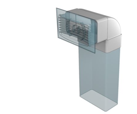 Колено прямоугольное вертикальное Event ПВХ белое, 60х120 мм/90° Фотография_3