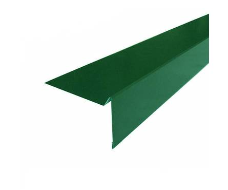 Планка торцевая для г/ч (ТН) ШИНГЛАС Polyester зеленая RAL 6005 (2000х100мм)