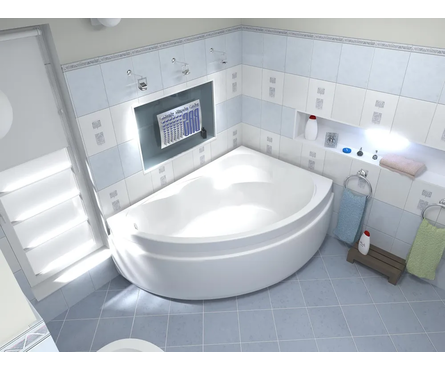 Ванна акриловая 1700х1100 мм левая (каркас+ экран + сифон) Лагуна BAS Фотография_3