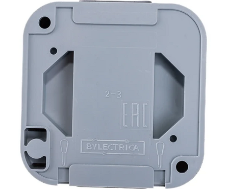 Розетка 1-ая с/з накладная серая РА16-297 IP54 BYLECTRICA Фотография_3