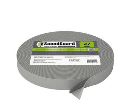 Демпферная виброгасящая лента SoundGuard Band Rubber 27 12 000 х27мм х 4 мм (12м) Фотография_0