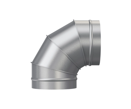 Отвод круглый оцинкованный d 125 мм/90° Фотография_3