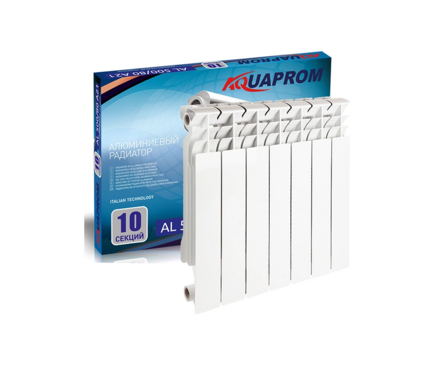 Радиатор алюминиевый 500х80 мм 10 секций AQUAPROM Фотография_1