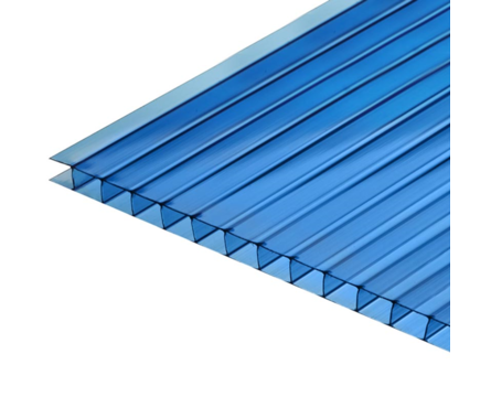 Поликарбонат сотовый Кристалл 6000 / 2100 / 4 мм, синий  Фотография_0