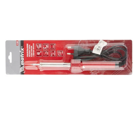 Паяльник электрический 40 Вт/230 В с ручкой пластиковой, медный наконечник MATRIX Фотография_2