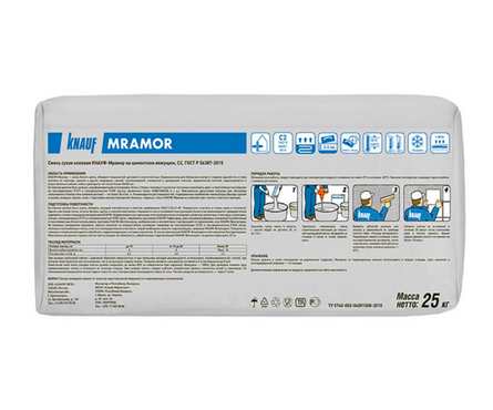 Клей плиточный KNAUF Мрамор белый С2 25 кг Фотография_1