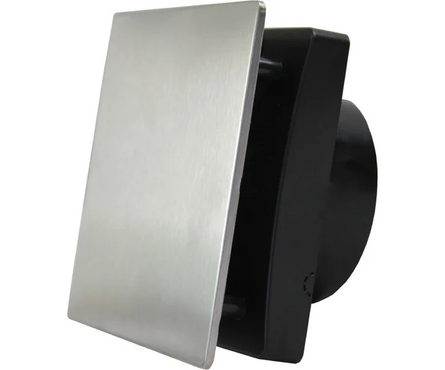 Вентилятор осевой вытяжной d 100 мм с укороченным патрубком Seicoi Floxy Design 100 Steel Фотография_1