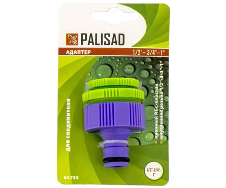 Соединение быстросъемное внешнее с внутренней резьбой 1/2-3/4-1 пластмассовое PALISAD Фотография_1