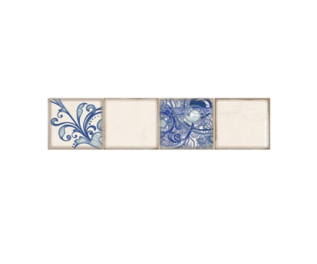 Фриз 1 Eletto Ceramica Faenza Cobalt Ornament 156х630 мм Фотография_0