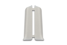 Угол ПВХ торцевой для плинтуса напольного 85 мм Кремово-белый ИДЕАЛ Деконика (1 пара/флоуп)