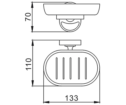 Мыльница стеклянная F1902 Frap Фотография_1